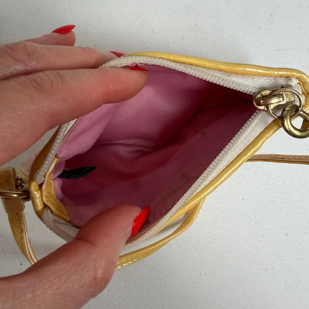 Y2K Coach Madison Op Art Pink Yellow Ombré Mini Wristlet 2009 Patent Leather